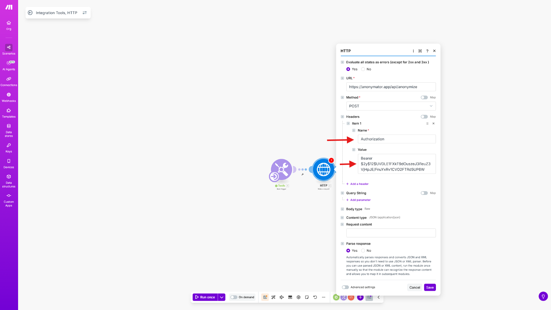 Step 3 – Configure Authorization Header