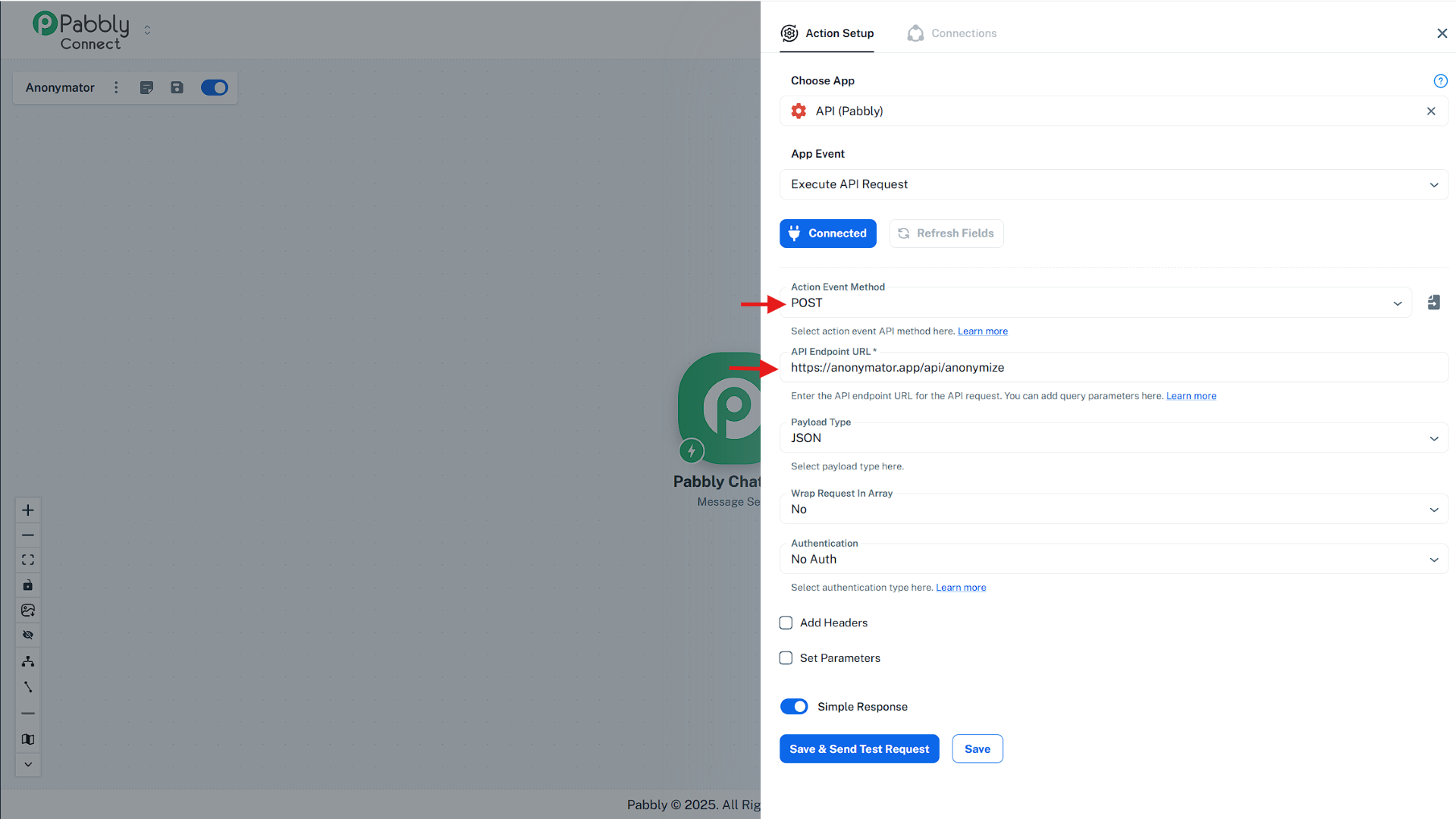Step 3 – Configure URL & Method