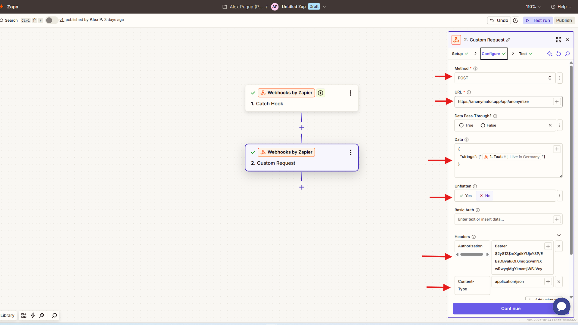 Step 3 – Configure Custom Request