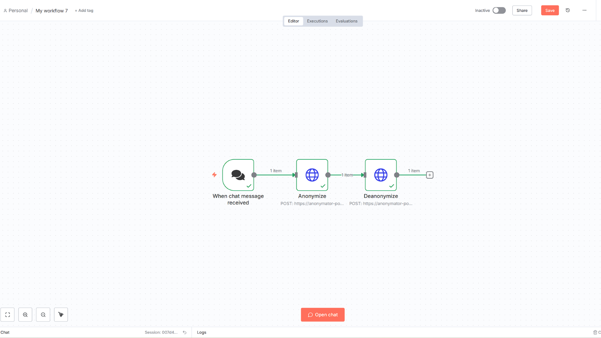 Step 2 – Connect HTTP Request Node