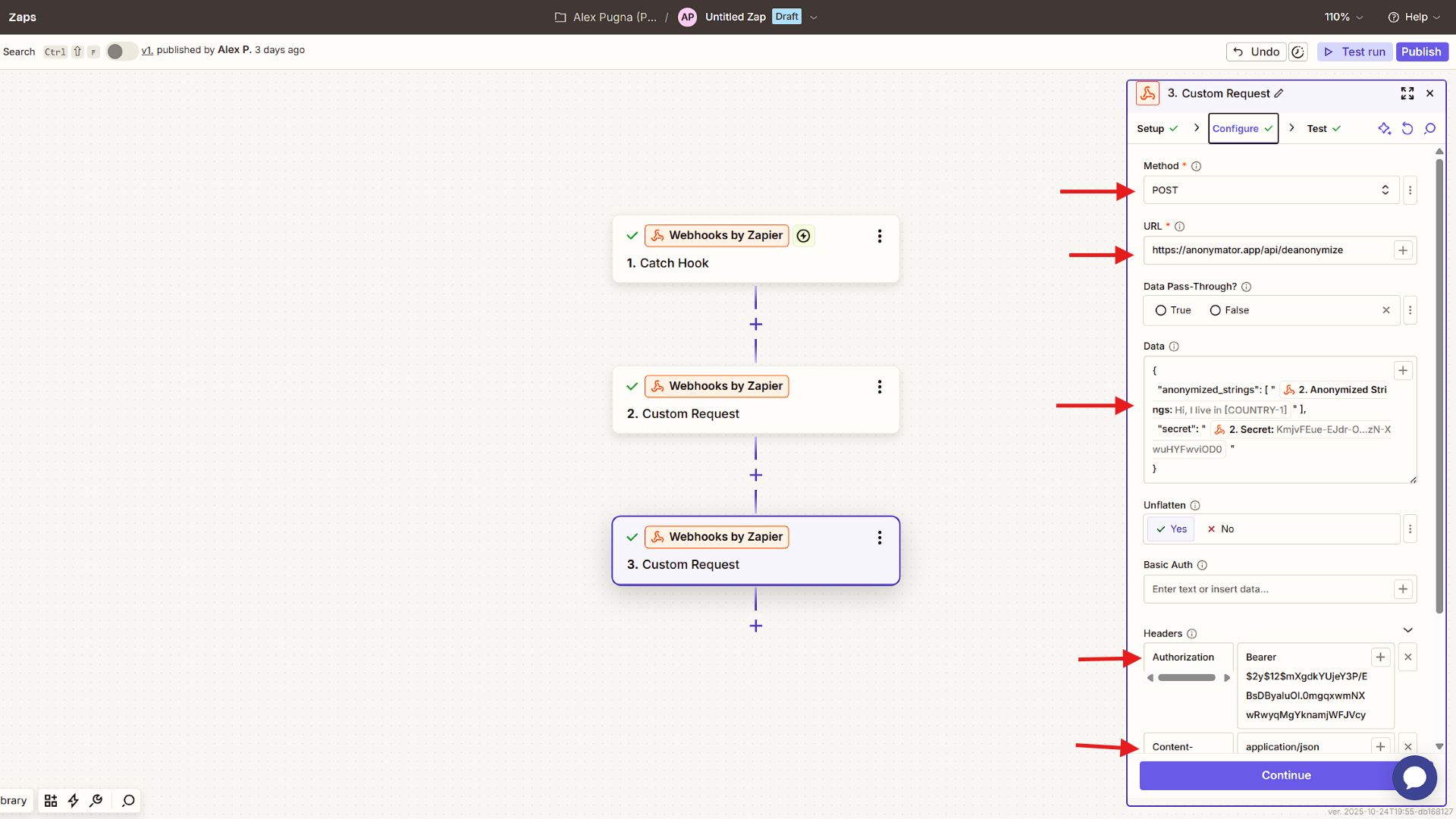 Step 3 – Configure Custom Request
